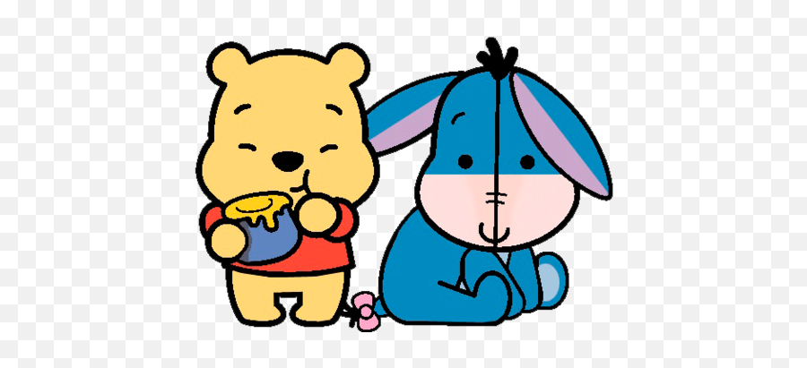 472 Images About Cute On We Heart It See More About Cute - Cute Winnie The Pooh And Eeyore Drawings Emoji,Eeyore Emoticons