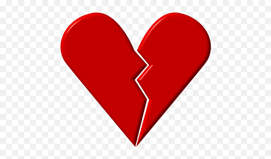 Clear Background Broken Heart Clipart - Half Heart Emoji,Emoji For Broken Heart