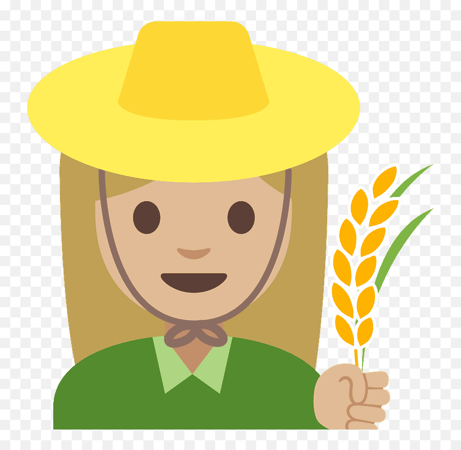 Woman Farmer Emoji Clipart - Farmer Cartoon Emoji Png,Farmer Emoji