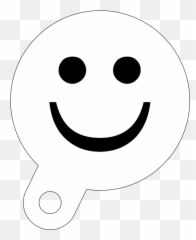 Cappuccino Smiley Coffee Stencil - Happy Emoji,Coffee Emoticon