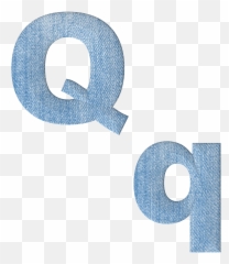 Fabric 3d Denim Alphabet Letter Q - G Raide Emoji