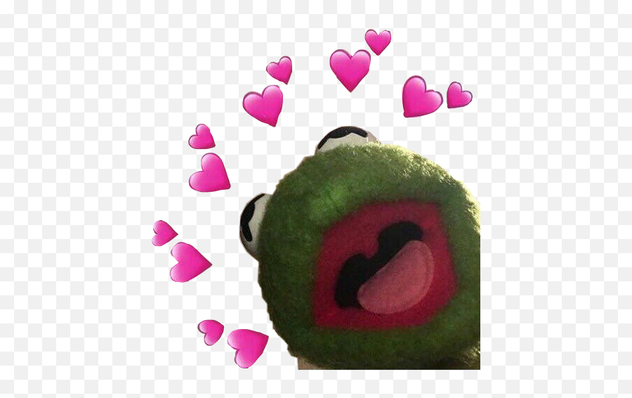 Download Kermit Hearts Png - Kermit With Hearts Png Emoji,Kermit Tea Emoji
