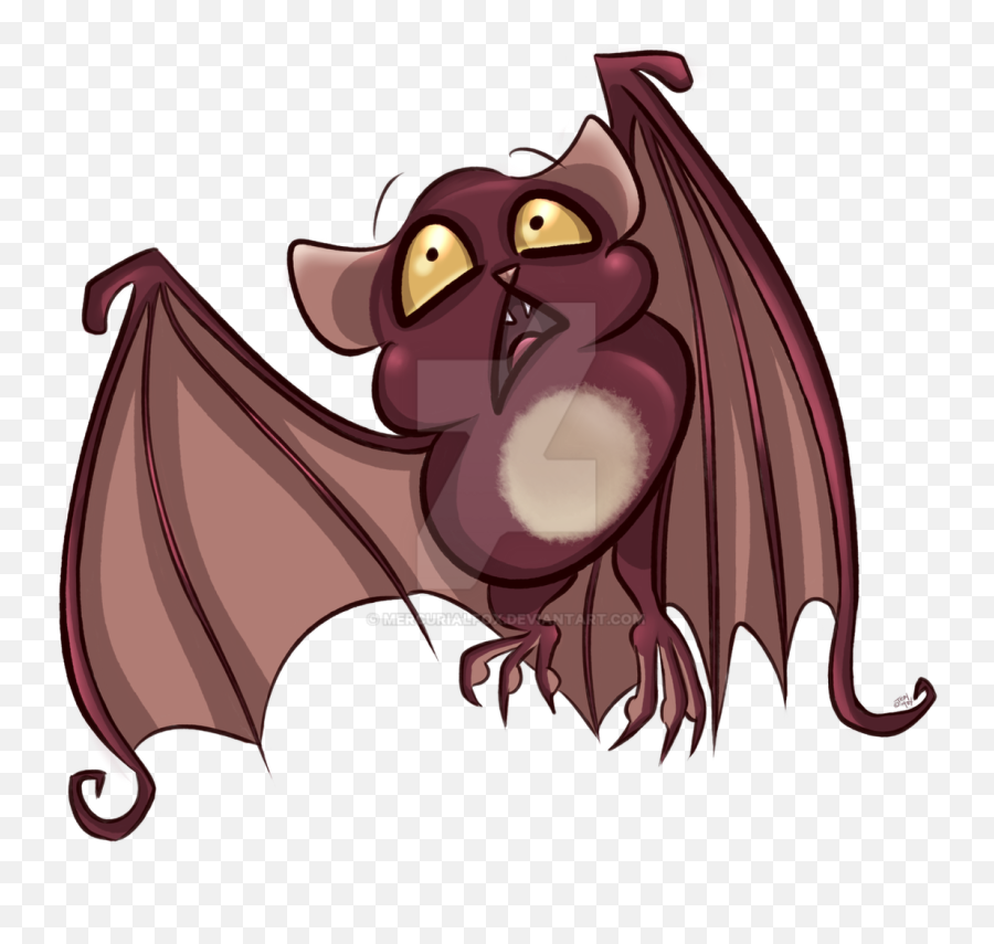 Surprised Bat - Cartoon Emoji,Bat Emoticon