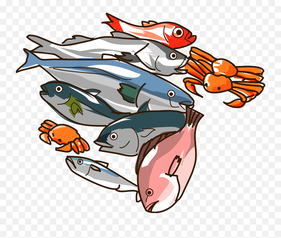 Seafood Fishes Clipart Free Download Transparent Png - Seafood Clipart Emoji,Tuna Emoji