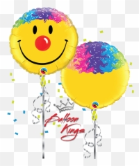 Smile Face Rainbow Hair - Smiley Face Emoji,Rainbow Hearts Emoji