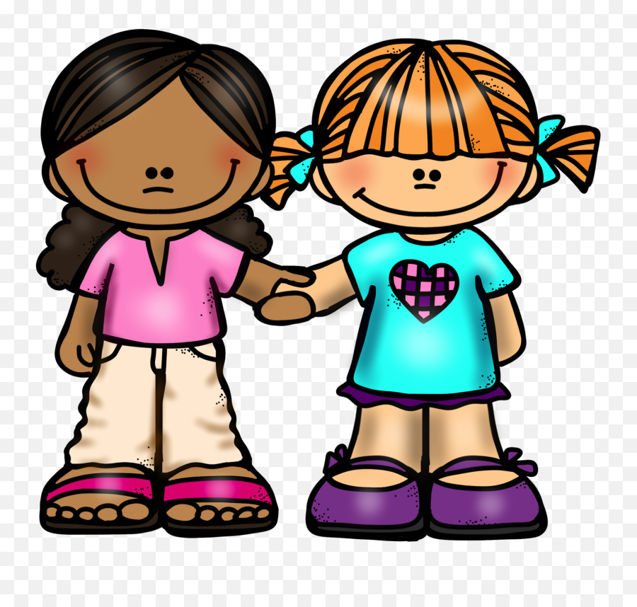 2 Friends Holding Hands Clipart - Friends Holding Hands Clipart Emoji,Two Girl Emoji
