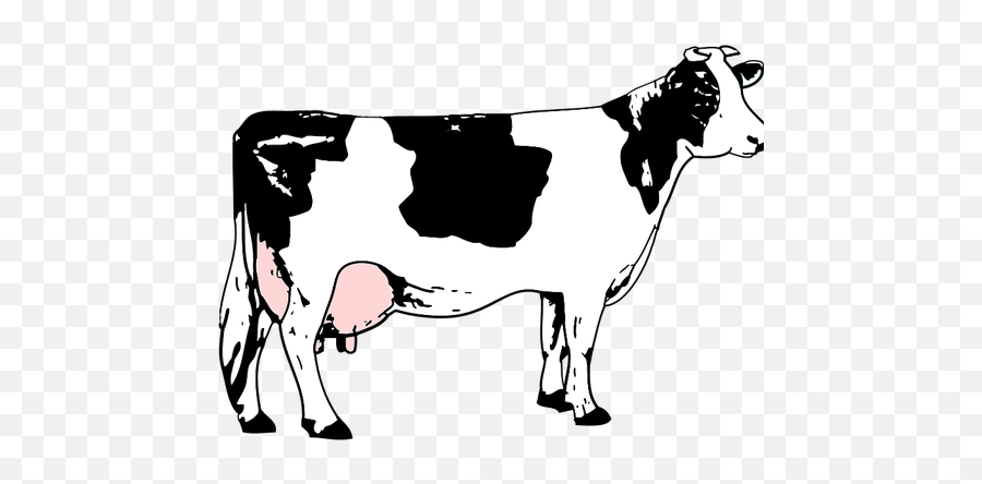 Vector Image Of Cow Full Of Milk - Holstein Cow Clip Art Emoji,Milk Bottle Emoji