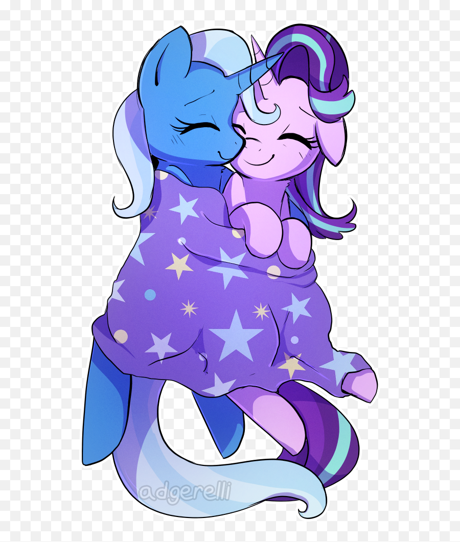 Cuddle - Starlight Glimmer Trixie Ship Emoji,Snuggle Emoji