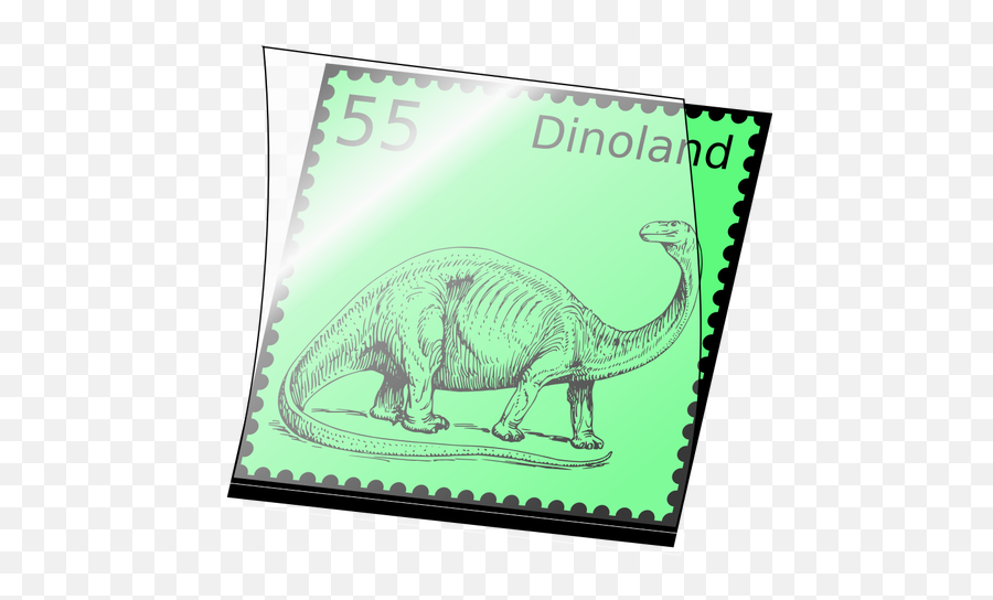 Vector Image Of Dinosaur Stamp Mounted - Brontosaurus Emoji,Dinosaur Emoji Text