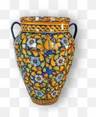 Vase Mediterranean Colorful - Ceramica Di Santo Stefano Di Camastra Emoji,Vase Emoji