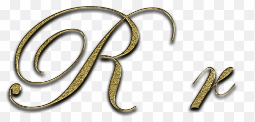 Letter R Gold - Lettering Font Style Emoji