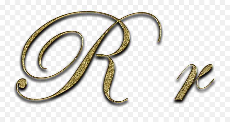 Letter R Gold - Lettering R Font Style Emoji,How To Write Emojis On Pc