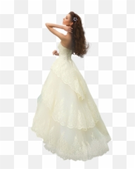 Woman Girl Wedding Dress White - Gown Emoji