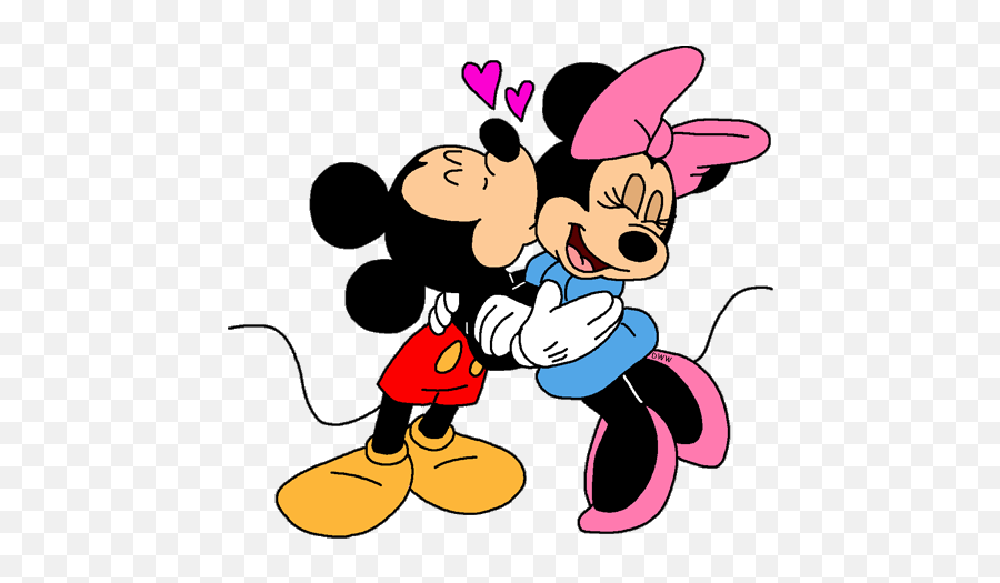 13 Kisses Clipart Mickey Minnie Free Clip Art Stock - Mickey Mouse And Minnie Mouse Hugging Emoji,Mickey Mouse Emoji
