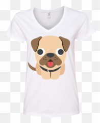 Ladies V - Pug Emoji Copy And Paste