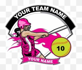 Girl Softball Player Any Custom Color Sticker - Emoji