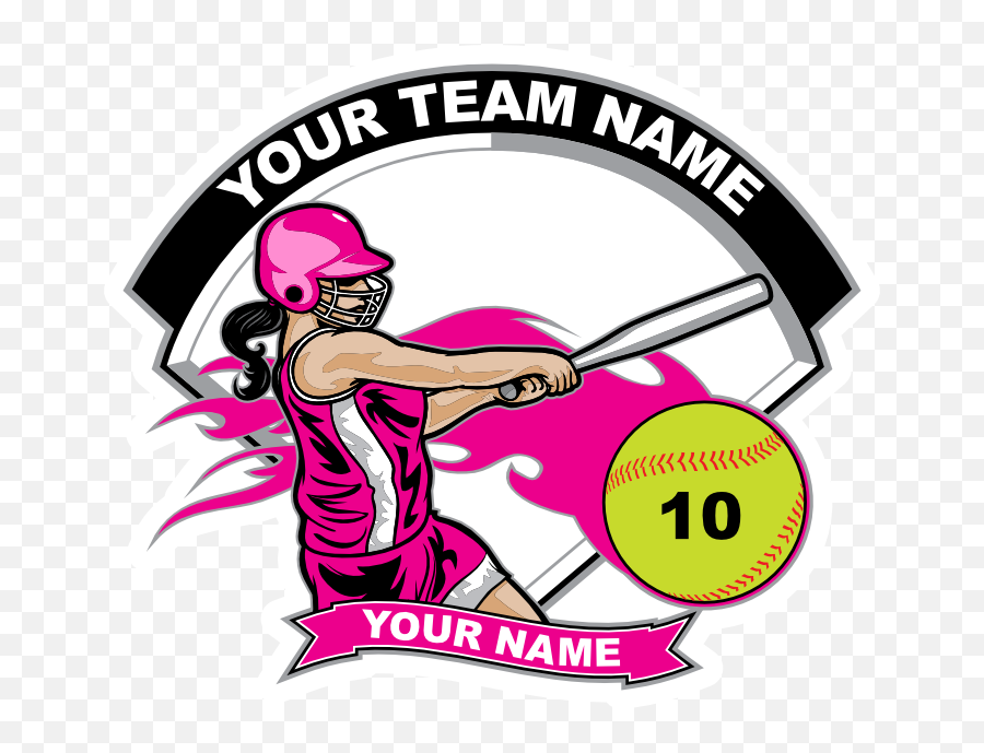 Girl Softball Player Any Custom Color Sticker - Softball Emoji,Salsa Girl Emoji