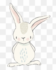 Download Easter Watercolor Rabbit White Painting Bunny - Cartoon Png Emoji