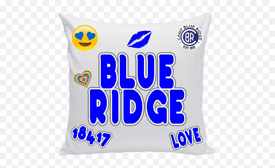 Pillows - Camp Blue Ridge Emoji,Blue Heart Emoji Pillow