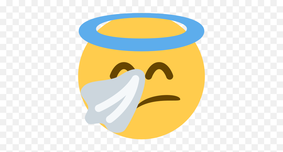 Emoji Remix On Twitter Innocent Sneezing Face - Clip Art,Emoji Font 8