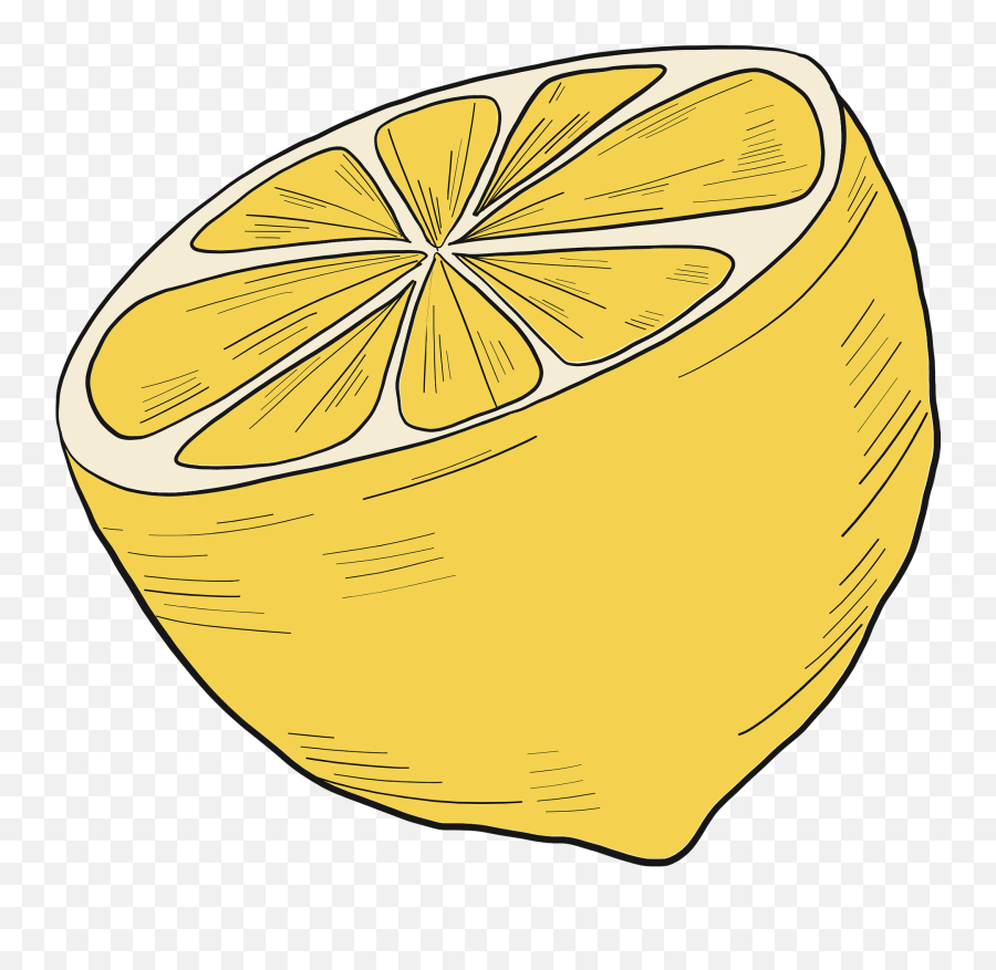 Half Lemon Clipart - Lemon Emoji,Lemon Emoji