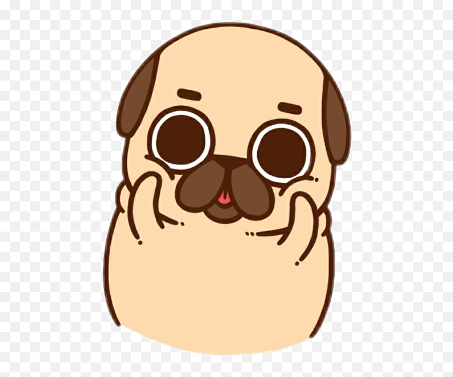 Dog Clipart Pug Dog Pug Transparent Free For Download On - Cute Pug Cartoon Emoji,Pug Emoji