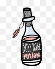 Boss Babe Potion Bottle Sticker By Pixiella - Syrup Emoji,Potion Emoji