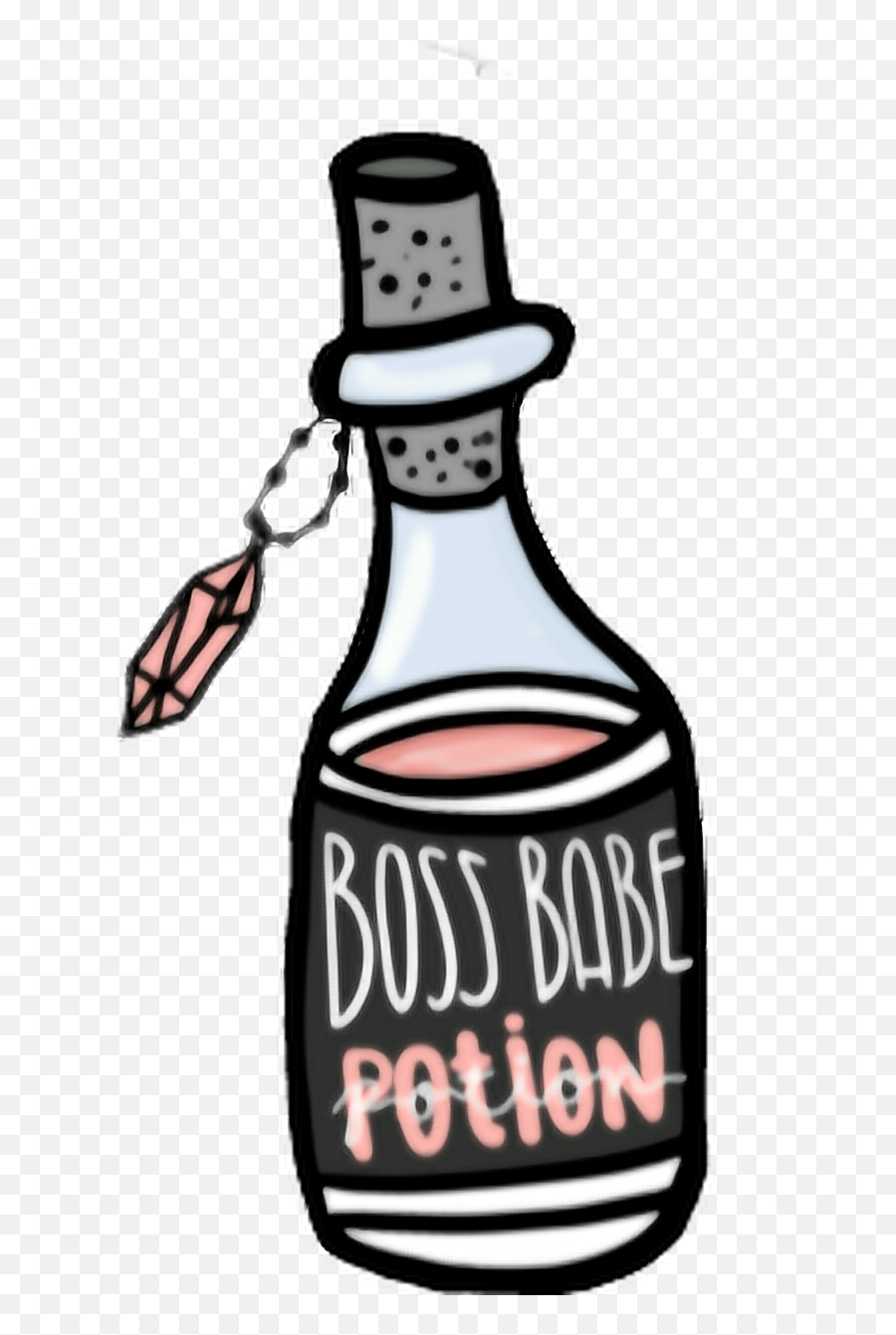 Boss Babe Potion Bottle Sticker By Pixiella - Syrup Emoji,Potion Emoji