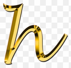 Free H Alphabet Illustrations - Transparent Gold Letter M Emoji