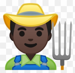 Tmavý odstín pleti farmá emoji klipart Zdarma ke stažení - Pitchfork
