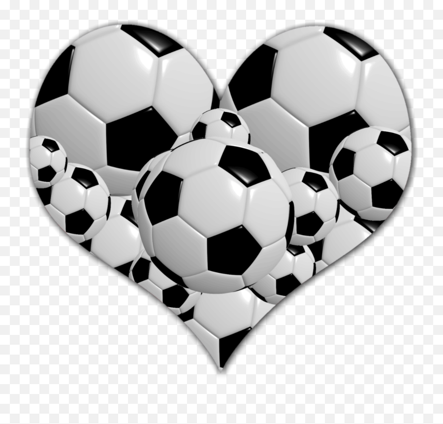Love Heart Ball Black White - Soccer Ball Heart Png Emoji,Soccer Emoji
