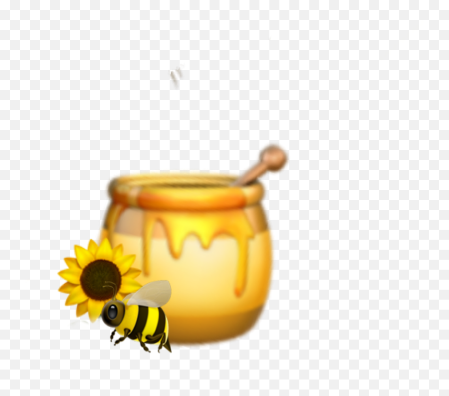 Honey Yellow Sunflower Bee Emoji Aesthetic - Iphone Honey Emoji,Honey Emoji