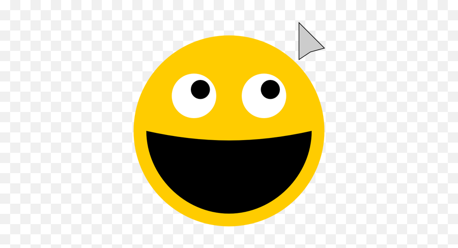 Smiley Looking At Mouse Cursor Vector Illustration - Smiley Cursor Emoji,D Emoji