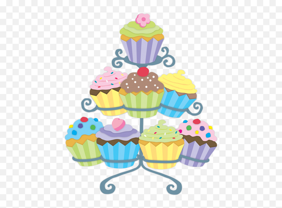 July Clipart Cupcake July Cupcake - Cupcake Stand Clip Art Emoji,Emoji Birthday Cupcakes