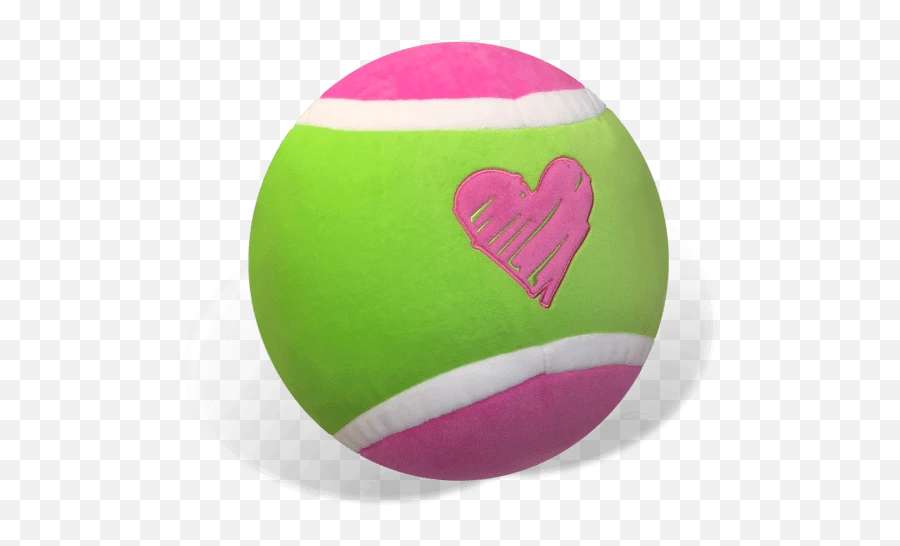 Iscream Embroidered Fleece Tennis Ball Pillow - Heart Emoji,Tennis Emoji