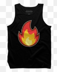 Design By Humans Collective Store - Sleeveless Shirt Emoji,Lit Fire Emoji