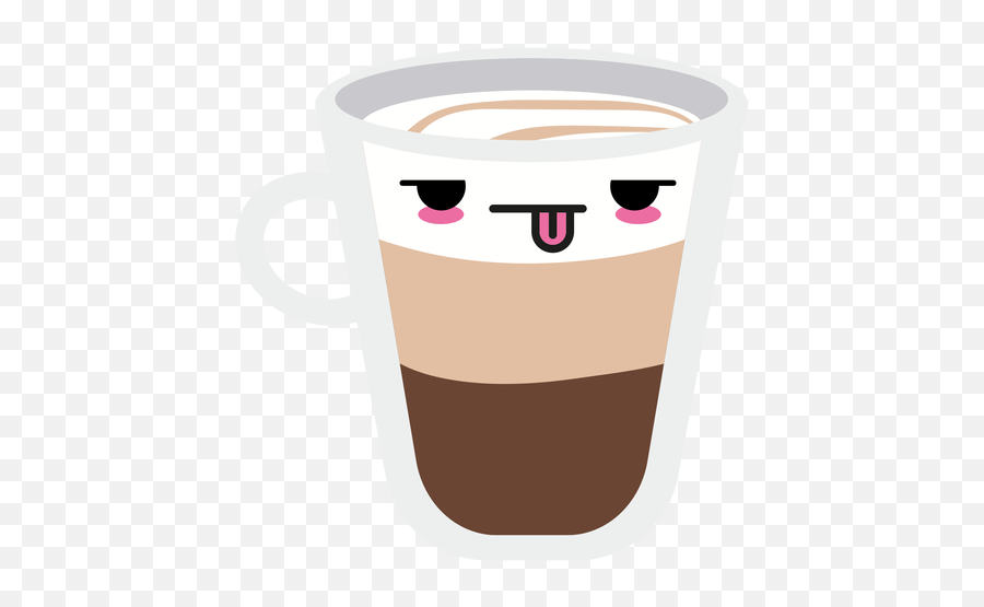 Tired Kawaii Face Coffee Cup - Coffee Cup Emoji,Coffee Cup Emoji