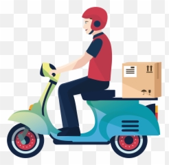 Delivery Motorcycle Courier Logistics - Courier Png Emoji,Emoji Motorcycle