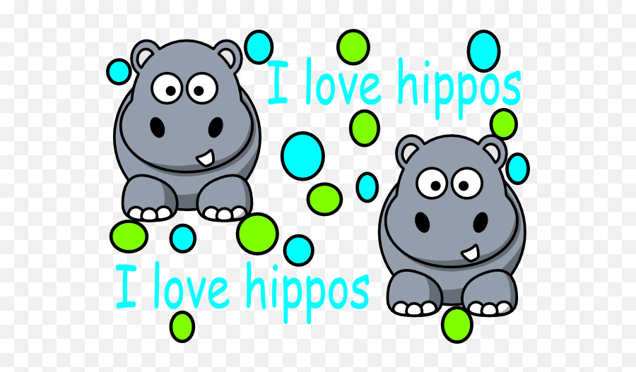 Kaili Awesome Hippo Clip Art At Vector - Cartoon Hippo Emoji,Hippo Emoticon
