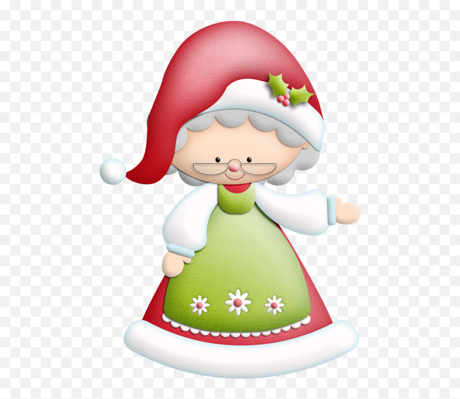 Santa - Old Mrs Claus Clipart Emoji,Emoticones De Navidad