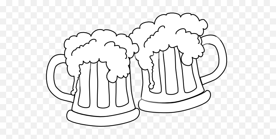 Free Beer Mug Black And White Download - Black And White Beer Glasses Clipart Emoji,Beers Clinking Emoji