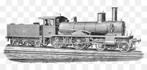 Old Vintage Train Locomotive Antique - Png Emoji