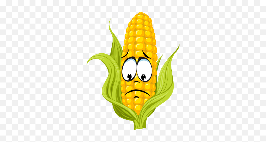 Download Hd Corn Sp Emoji Stickers Messages Sticker - Corn Cartoon Png,Candy Corn Emoji