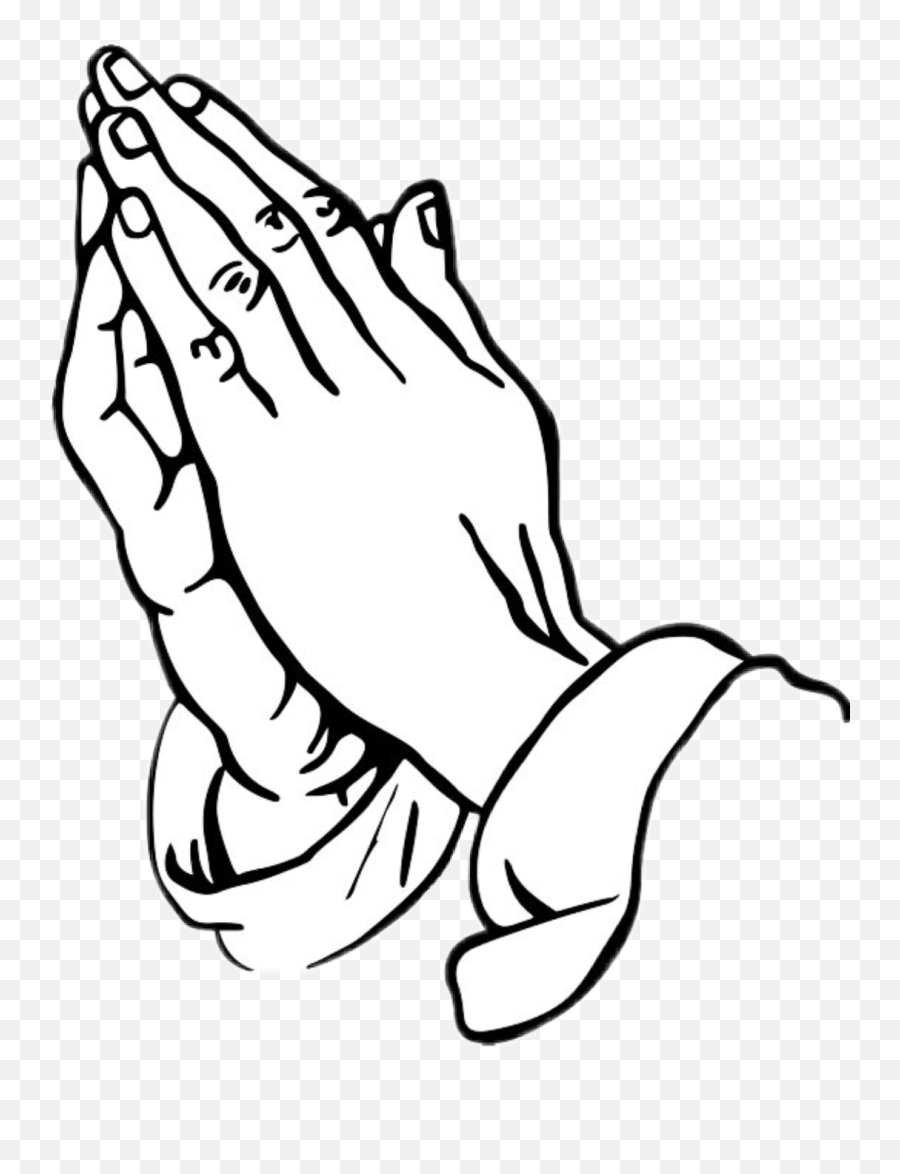 Prayinghandsamentogether - Sticker By Kstwister Praying Hands Tattoo Drawing Emoji,Black Praying Hands Emoji
