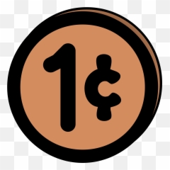 Cent Coin Clipart - Clip Art 1 Cent Emoji,Penny Emoji