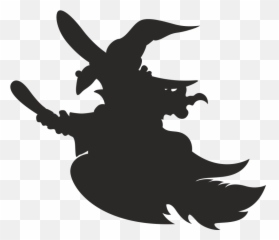 witch Clip art Broom Cartoon Silhouette - broom png Witch Flying Transparent Emoji