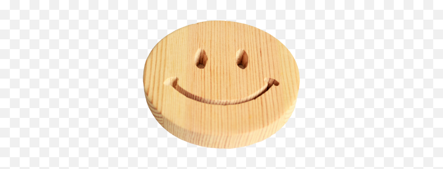 Smiley Face Wooden Emoji - Wood,Rock Face Emoji