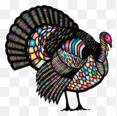 Turkey Mosaic Clipart - Wild Black And White Emoji