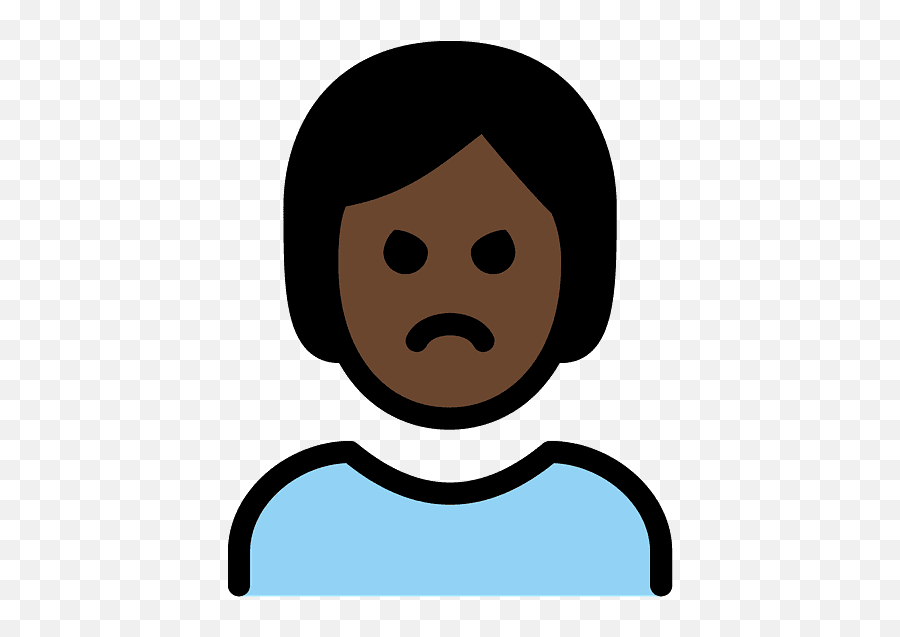 Person Pouting Emoji Clipart - Human Skin Color,Pouting Emoji