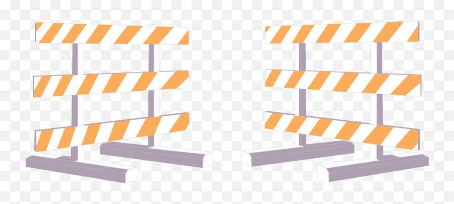 2 Barricades Clipart Free Download Transparent Png Creazilla - Horizontal Emoji,Traffic Cone Emoji